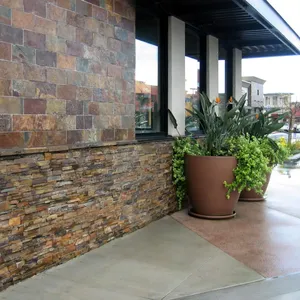 Panneaux en pierre d'ardoise jaune terreuse Asias Top Pick Natural Stacked Ledger for Wall Placage & Elegant Villa Design - Product Image 4