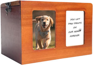 Hot Selling Modern American Style Natural Wood Cat Dog Ashes <b>Memorial</b> Urn Photo <b>Frame</b> Urns - Product Image 3