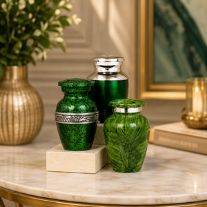 Falah International <b>Keepsake</b> Urn <b>for</b> Human <b>Ashes</b> Handcrafted Engraved Matte Finish Memorial Funeral <b>Ashes</b> Urn American Styles - Product Image 1