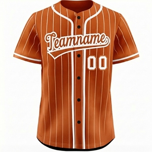 Maillot de baseball personnalisé pour homme, entièrement boutonné, en maille respirante, pour softball, avec nom et numéros d'équipe imprimés - Product Image 1