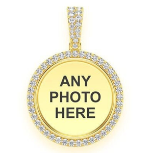 Pendentif Charme Hip Hop Personnalisé en Argent Sterling 925 avec Photo, Moissanite VVS, Plaqué Rhodium, Certifié GCI & IDGL - Product Image 6