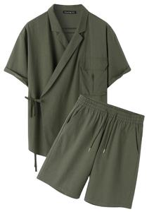 2022 Summer Streetwear Collection Conjuntos de camisetas y pantalones cortos de algodón 100% para hombres con logotipo personalizado Estilo formal de Bangladesh - Product Image 4