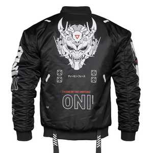 Men's Bomber <b>Jacket</b> with Geometric Print and <b>Patch</b> Designs Streetwear Zipper Closure Stand Collar Autumn Wear - Product Image 6
