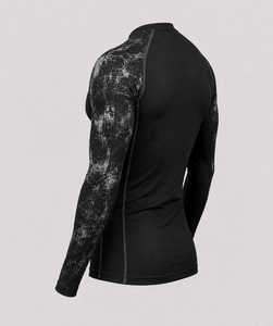 Camiseta de Compresión de Manga Larga Personalizada para Hombre, Secado Rápido, Ropa Deportiva para Gimnasio y Entrenamiento, Diseño de Manga Negra y Gris - Product Image 4