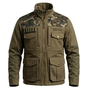OEM Custom Men's Summer <b>Waterproof</b> <b>Camo</b> Softshell Hunting <b>Jacket</b> Thermal Nylon Heavy Duty Outdoor Tactical Sports Coat Front - Product Image 1