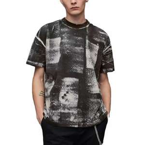 T-shirt unisexe personnalisé avec logo, tie-dye, impression intégrale, pour hommes - Product Image 5