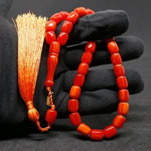 BEADS HANDMADE ECO-FRIENDLY RESIN LOVE TASBIH AMBER BEADS Turquoise Prayer Rosary <b>Stone</b> Muslim Rosary Counter Jewelry - Product Image 3