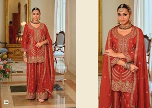 Kurta con Motivos Étnicos Bordados para Mujer, con Palazzos y Dupatta - Product Image 2