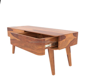Table basse en bois classique moderne Variétés chaudes en bois avec tradition intemporelle Conception unique de pied supérieur - Product Image 4