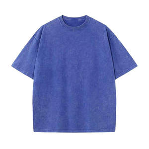 T-shirt Homme Col Rond Gris Foncé Délavé Coupe Ample Manches Courtes Style Basique Personnalisable Logo OEM ODM Vente en Gros Vêtements - Product Image 3