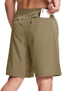 กางเกงขาสั้นออกกำลังกายผู้ชาย แห้งเร็ว น้ำหนักเบา เหมาะสำหรับฤดูร้อน สวมใส่สบายๆ เล่นกีฬา เดินป่า มีกระเป๋า 3 ช่อง - Product Image 2