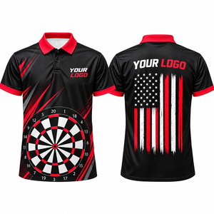 Custom Darts Polo <b>Shirt</b> <b>Men</b>’s Professional Sportswear Sublimation Dartboard Design Short Sleeve Performance Polo <b>Shirt</b> Custom Te - Product Image 4