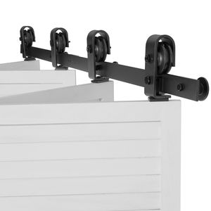 Kit Binario per Porta Scorrevole a Soffietto (Barn Door) da 52 Pollici, Montaggio Superiore, Resistente, Facile Installazione, Scorrimento Fluido e Silenzioso - Product Image 1