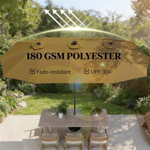 Ombrellone da Giardino Khaki Senza Base per Terrazza e Cortile - Product Image 3