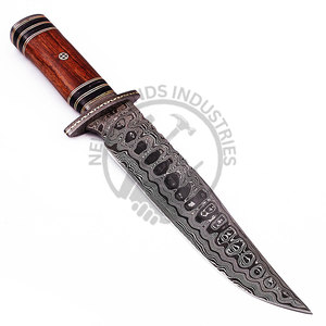 Nouveau Couteau de Chasse Professionnel en Acier Damas Fait Main, Couteau de Survie et de Camping Tranchant comme un Rasoir, Lame Fixe, Couteau Bowie d'Extérieur - Product Image 6