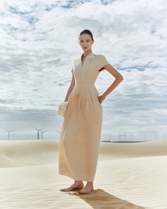 Nouvelle collection Robe décontractée pour femmes ELORIA SHIRT-COLLAR MIDI DRESS Robes à manches courtes pour femmes Robes élégantes tendance pour femmes Vêtements pour femmes - Product Image 3