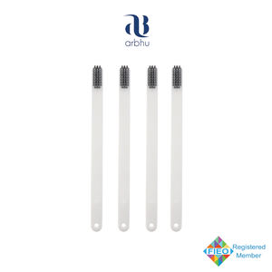 Brosse à dents en bambou à poils souples, biodégradable, en bois naturel, logo personnalisé - Product Image 6