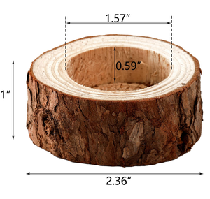 20 Pack Wooden <b>Tealight</b> Candle <b>Holders</b>, Rustic Votive <b>Holders</b> for Weddings, Parties, Birthdays, Holiday Decorations - Product Image 5