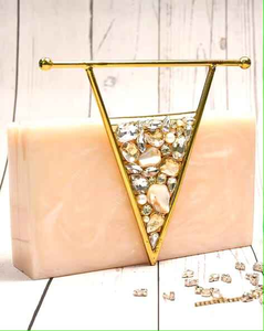 Sac à main de luxe pour femmes, élégante pochette en résine, sac de soirée, sacs à main pour femmes, pochette en résine de haute qualité - Product Image 1