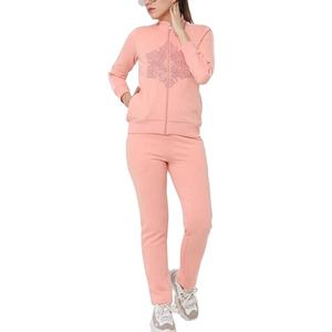 Conjunto Deportivo de 2 Piezas para Mujer, Estilo Urbano, Transpirable, 100% Algodón Felpa, Ecológico, Secado Rápido, Invierno, Color Sólido, Bordado - Product Image 6