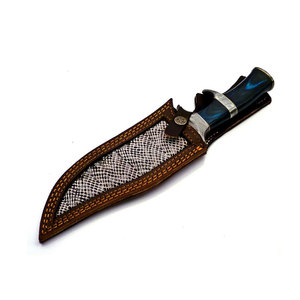 Couteau de chasse artisanal en acier Damas, lame de qualité supérieure, manche traditionnel, OEM disponible, garantie de 3 ans pour les aventures en plein air - Product Image 4