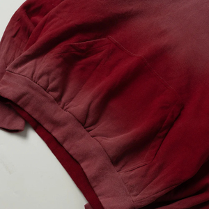 Sweat à capuche pour homme fabriqué en usine, effet délavé soleil, léger, séchage rapide, avec logo personnalisé - Product Image 5