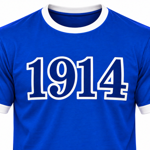 Phi Beta Sigma 1914 Ringer T <b>Shirt</b> Royal Blue <b>White</b> Trim <b>Short</b> <b>Sleeve</b> Crew Neck Graphic Tee Casual Collegiate Fraternity Apparel - Product Image 6