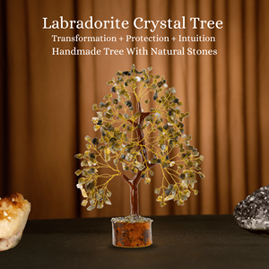 Arbre de Vie en Cristal de Labradorite en Gros avec Fil Doré, Pierres de Guérison, Décoration d'Intérieur - Product Image 4