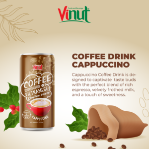 Bebida de capuchino con granos de café arábica en lata de aluminio de 170 ml para venta al por mayor, marca privada VINUT - Product Image 2