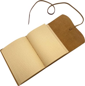 Carnet de notes marron foncé, journaux en cuir pour écrire, petit carnet de notes de 5,5x7,5 pouces, bloc-notes pour femmes et hommes, cadeaux, travail - Product Image 3