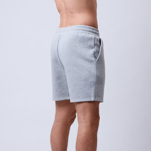 Wholesale Men's Shorts Hot Solid Color Mid Waist Drawstring Casual Wear with Pockets Breathable Knitted Fabric Fleece Shorts - Product Image 3