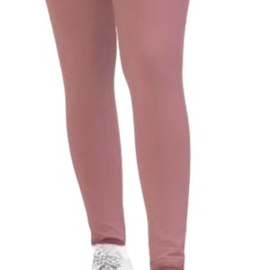 . <b>Women's</b> Dusty Rose High Waist Full Length Leggings Slim Fit <b>Stretch</b> Pants Wide Waistband Casual Yoga Workout <b>Trousers</b> - Product Image 3