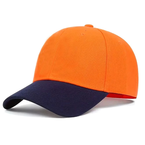 Gorra de Béisbol de Dos Tonos, Estilo Nuevo, Naranja y Azul Marino, Ajustable, Deportiva, con Logotipo Personalizado, Informal, para Exteriores, Unisex, al por Mayor - Product Image 1