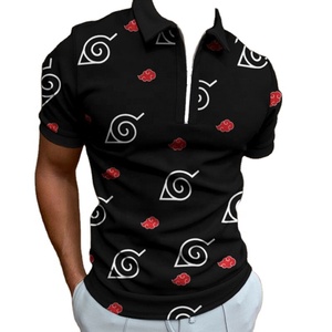 Polo premium para hombre, liso, negro, de manga corta, tela de algodón transpirable, corte ajustado, informal, moderno, para verano. - Product Image 4