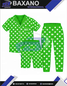 Ensemble de pyjama en satin à pois Iota Phi Lambda Sorority, tunique respirante pour la saison d'automne, pour les membres de la sororité IPL - Product Image 4
