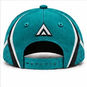 Casquette snapback 6 panneaux Index Apparel Teal avec broderie blanche, unisexe, style sportif, pour adultes - Product Image 2