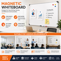 Tableau blanc magnétique premium en émail avec cadre en aluminium, tableau effaçable à sec pour bureau, école, salle de classe, salle de réunion