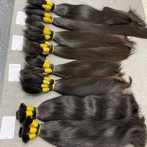 Cheveux humains en vrac super doublement étirés vietnamiens | Couleur noire naturelle | Doux durables et sans enchevêtrement | Fourniture directe du fabricant - Product Image 1