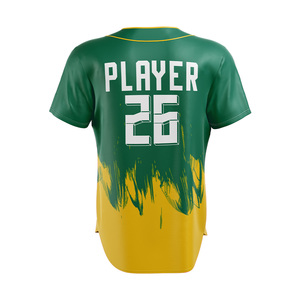 Camiseta de Béisbol Personalizada con Rayas Rosas y Negras, Sublimada, de Manga Corta, que Absorbe la Humedad, de Alta Calidad, Fabricante OEM ODM - Product Image 6