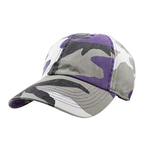 Casquette de baseball tendance à motif abstrait violet, 6 panneaux, en toile de coton, pour le sport en extérieur et la protection quotidienne contre le soleil - Product Image 1