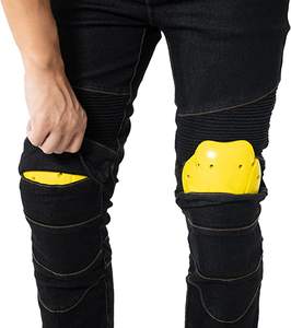 Pantalon de motard pour hommes Pantalon de course de moto respirant avec protection amovible Jeans ajusté grande taille pour adultes - Product Image 2