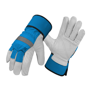 Gants de sécurité en cuir grainé de vachette résistants à la chaleur, doublure en coton, manchette industrielle, résistance aux étincelles pour soudeurs et travaux professionnels - Product Image 4