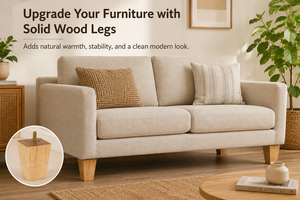 Patas Cuadradas de Madera Maciza Natural para Sofá, Resistentes, de Repuesto, para Muebles Modernos, Uso en Interiores, Exteriores y Hospitales - Product Image 3