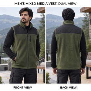 Gilet en polaire personnalisé avec tissu polaire doux, chaleur légère, coupe confortable, coutures durables et style moderne pour l'extérieur - Product Image 6