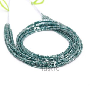 Natural Blue Diamond Rondelle Beads AAA Grade Faceted Sparkling <b>Light</b> Loose Gemstone Strand for Luxury Jewelry Making - Product Image 2