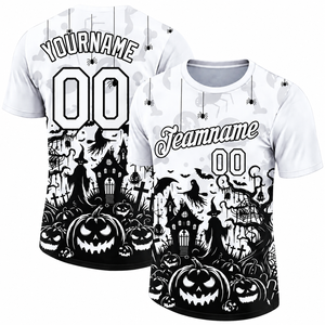 Camiseta Personalizada con Estampado por Sublimación para Halloween, Unisex, con Nombre Personalizado, Gráfico Deportivo, al por Mayor, Suave, Transpirable y Orgánica - Product Image 2