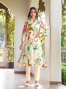 Salwar Kameez Moderno de Rayón con Estampado de Lámina Descolorida de Rayón para Baile de Graduación y Graduación - Product Image 3