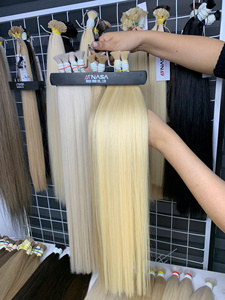 Extensions de cheveux naturels vierges vietnamiens de luxe à cuticules intactes, en vrac, Nasa Hair, 100g, prix d'usine, 50cm 70cm, super double drawn - Product Image 2