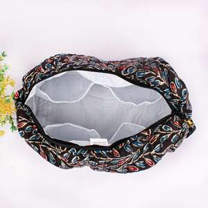 Juego de Bolsas de Maquillaje de Algodón Estampadas a Mano, Ecológicas, Promocionales, para Almacenamiento de Cosméticos, Personalizables, Lavables, para Regalo - Product Image 5