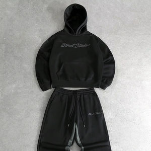 ชุดเซ็ตแทรคสูทแบบมีฮู้ดสไตล์ Y2K สำหรับผู้ใหญ่ทุกเพศ ผลิตจากโพลีเอสเตอร์/ไนลอนน้ำหนักเบา ระบายอากาศได้ดี เหมาะสำหรับสวมใส่ในฤดูหนาว สไตล์สตรีทแวร์ - Product Image 1